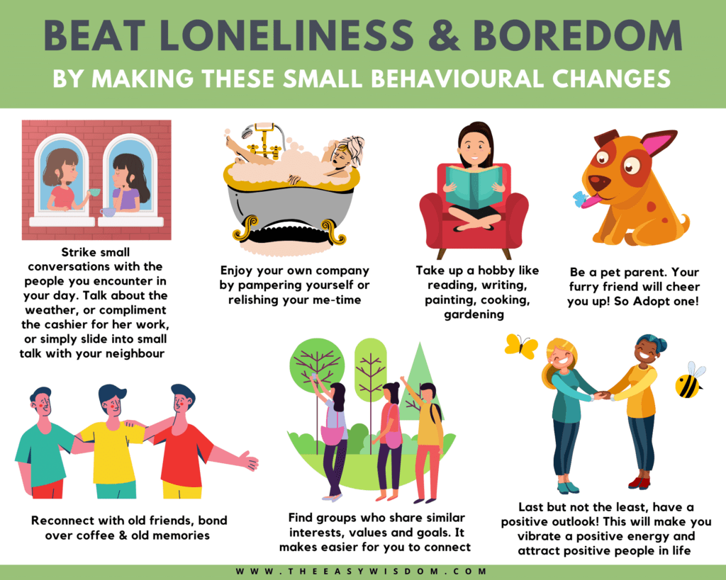 How to overcome loneliness infographic-www.theeasywisdom.com