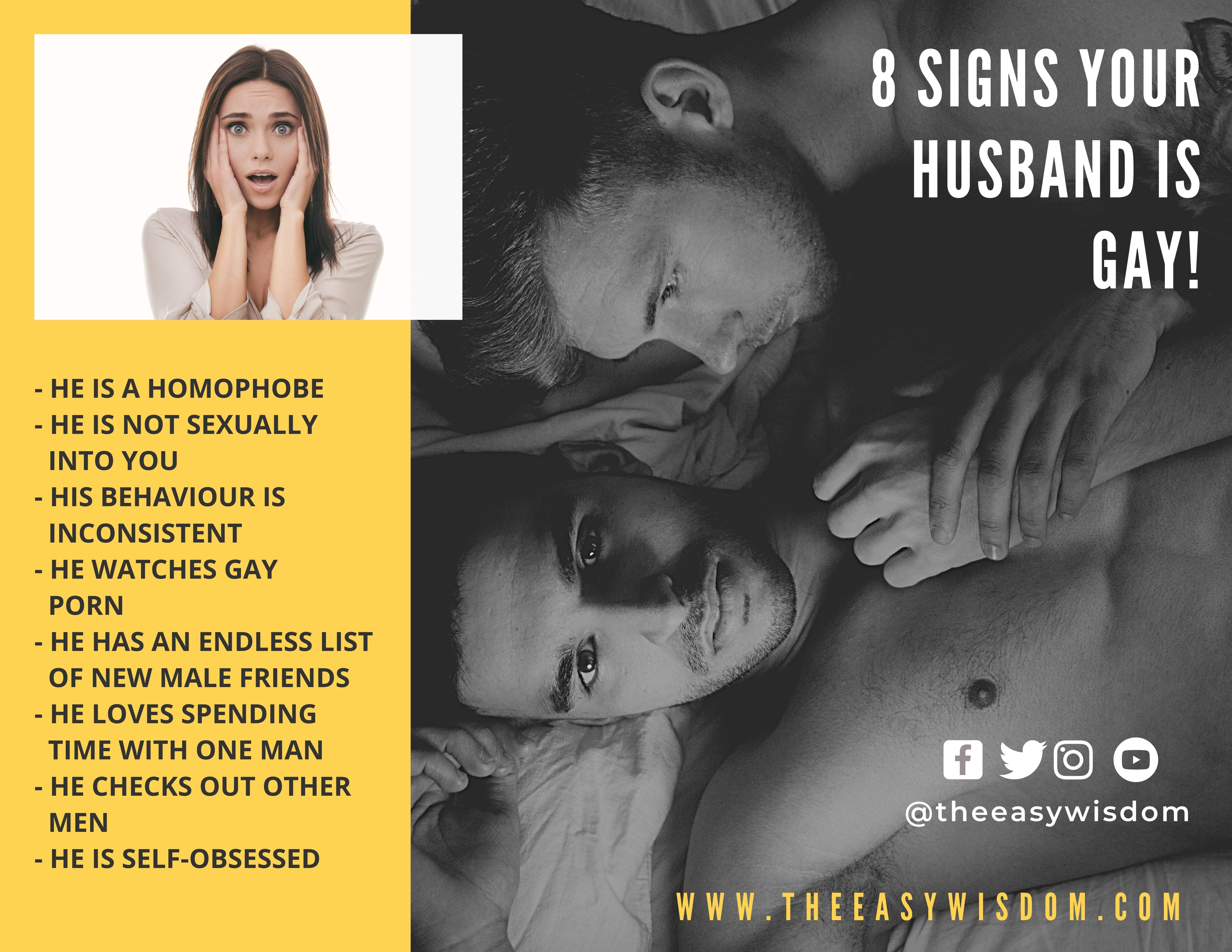Signs your husband is in the closet and is gay- The Easy Wisdom- www.TheEasyWisdom.com