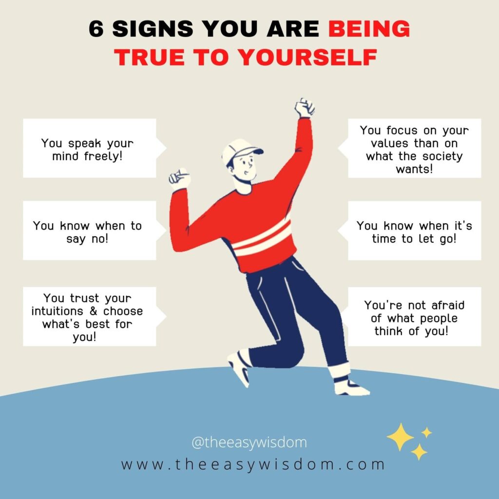 Six signs you are being true to yourself infographics-www.theeasywisdom.com 