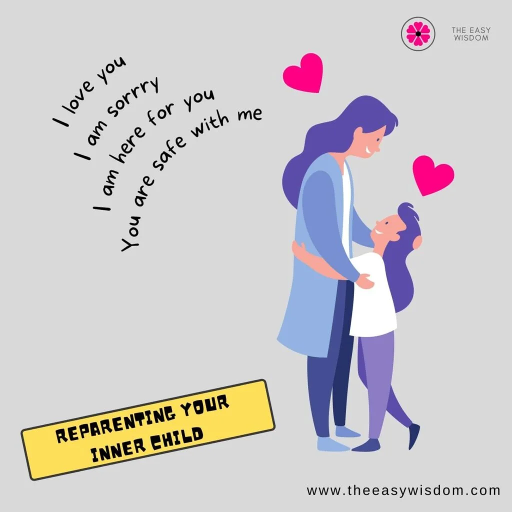What can you say to heal your inner child infographic? www.theeasywisdom.com