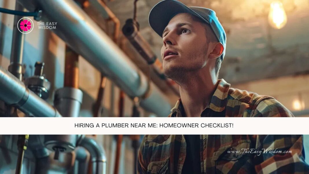 Hiring a Plumber Near Me Homeowner Checklist- The Easy Wisdom- www.TheEasyWisdom.com